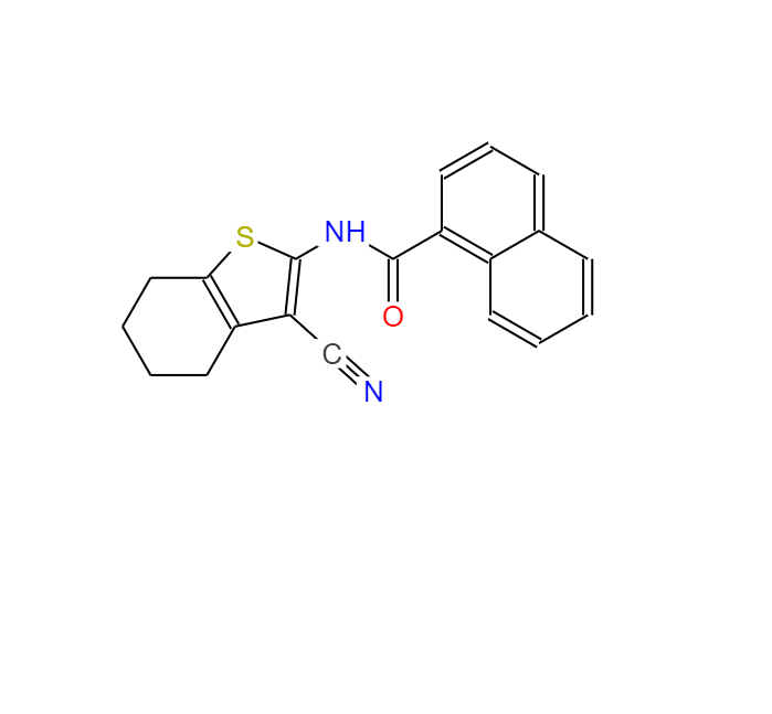 N-(3-氰基-4,5,6,7-四氢苯并[b]噻吩-2-基)-1-萘甲酰胺