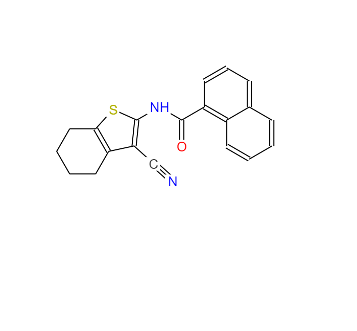 N-(3-氰基-4,5,6,7-四氢苯并[b]噻吩-2-基)-1-萘甲酰胺 312917-14-9