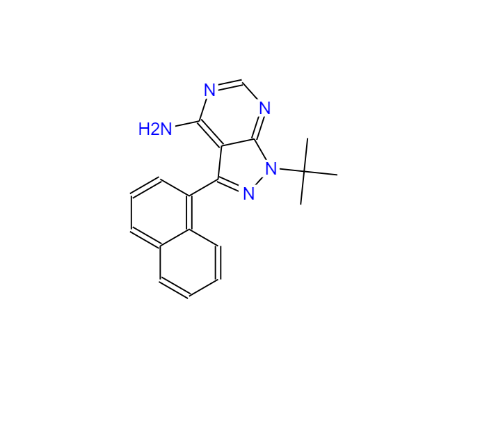 4 -氨基- 1 -叔丁基- 3 -(1' -萘基)吡唑并[3,4 - D]嘧啶