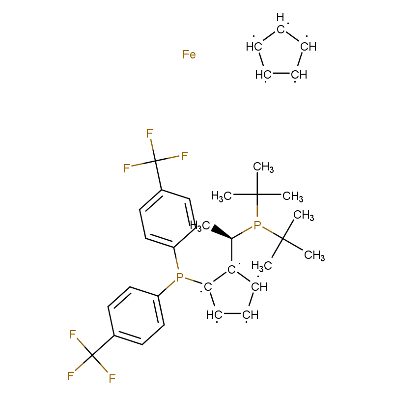 (R)-(-)-1-[(SP)-2-双(4-三氟甲基苯)磷二茂铁]乙基二叔丁基膦 246231-79-8