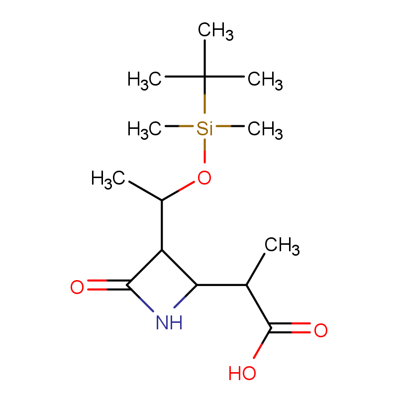 (3S,4S)-3-((R)-1-(叔丁基二甲基硅氧基)乙基)-4((R)-1-甲酰乙基)-2-氮杂环丁酮  90776-58-2