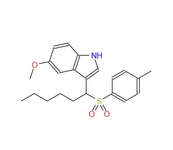 5-methoxy-3-[1-(toluene-4-sulfonyl)-hexyl]-1H-indole 911303-11-2