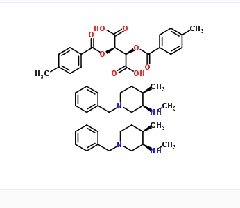 (2R,3R)-2,3-双[(4-甲基苯甲酰基)氧基]丁二酸和 (3R,4R)-N,4-二甲基-1-(苯基甲基)-3-哌啶胺的混合物