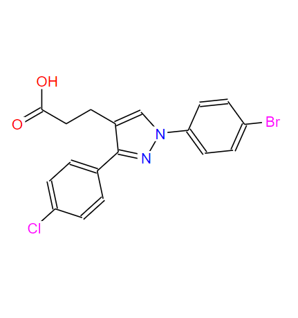 870704-03-3 1-(4-溴苯基)-3-(4-氯苯基)吡唑-4-丙酸