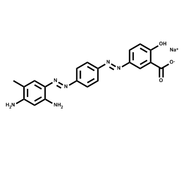 5-((4-((2,4-二氨基-5-甲基苯基)偶氮)苯基)偶氮)-2-羟基苯甲酸钠