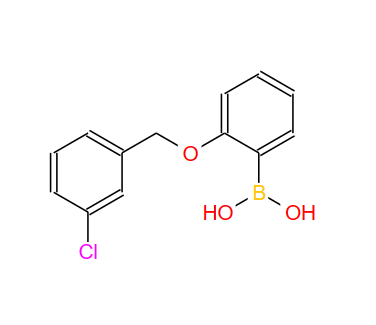 849062-32-4；2-(3'-氯苄氧基)苯基硼酸；2-(3'-CHLOROBENZYLOXY)PHENYLBORONIC ACID