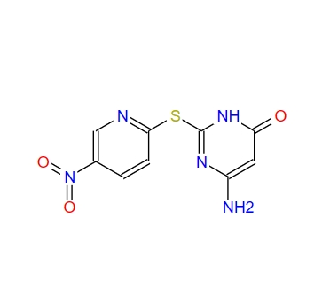 6-Amino-2-(5-nitro-pyridin-2-ylsulfanyl)-3H-pyrimidin-4-one 79134-20-6