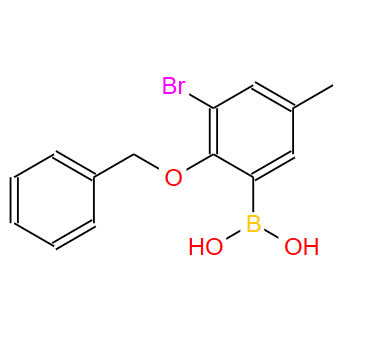 870777-20-1;2-苄氧基-3-溴-5-甲基苯基硼酸;2-Benzyloxy-3-bromo-5-methylphenylboronicacid