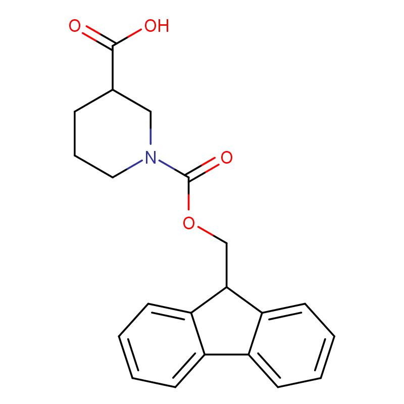 193693-67-3 (R)-1-芴甲氧羰基哌啶-3-甲酸 结构式图片