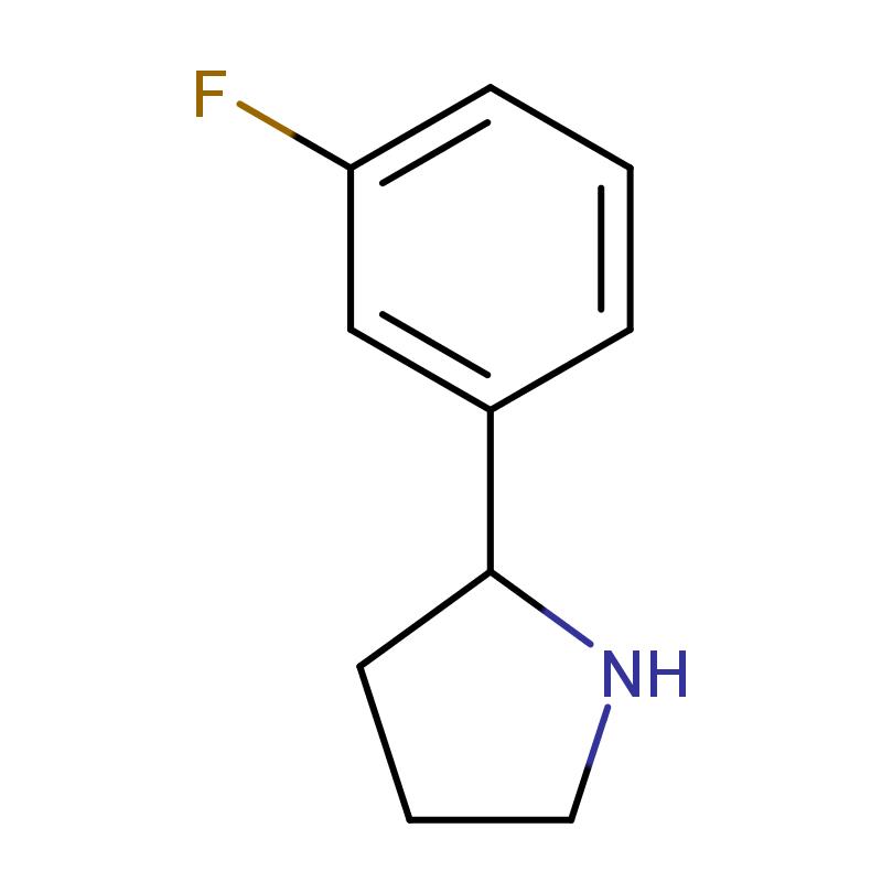 920274-03-9 (R)-2-(3-氟苯基)吡咯烷 结构式图片