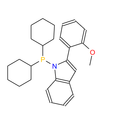 947402-60-0；N-(二环己基膦)-2-(2′-甲氧苯基)吲哚；N-(Dicyclohexylphosphino)-2-(2′-methoxyphenyl)indole