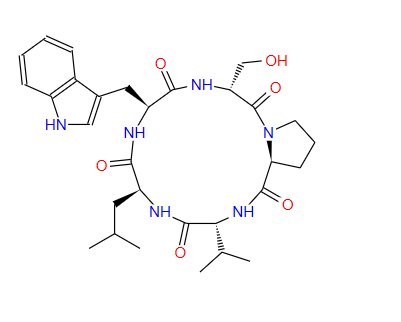 153982-38-8;CYCLO(-D-SER-PRO-D-VAL-LEU-D-TRP);