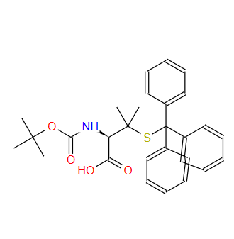 135592-13-1；N-[叔丁氧羰基]-3-[(三苯基甲基)硫基]-L-缬氨酸；BOC-PEN(TRT)-OH