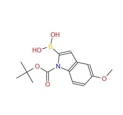 1-叔丁氧基羰酰-5-甲氧基-吲哚-2-基硼酸 290331-71-4