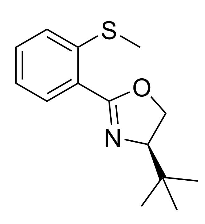 (R)-4-(叔丁基)-2-(2-(甲硫基)苯基)-4,5-二氢恶唑 2757083-71-7