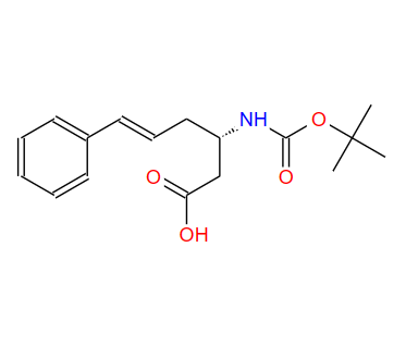 270596-44-6;(3S)-3-[[叔丁氧羰基]氨基]-6-苯基-5-己烯酸;BOC-(S)-3-AMINO-(6-PHENYL)-5-HEXENOIC ACID