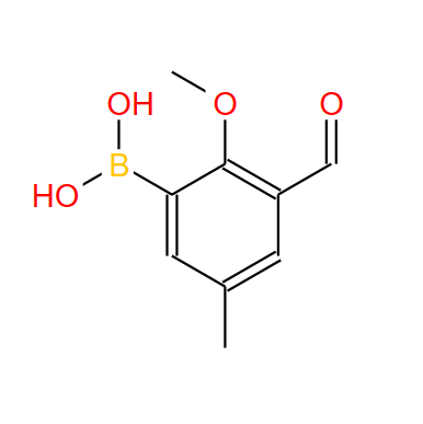 480424-55-3；3-甲酰基-2-甲氧基-5-甲基苯基硼酸；2-FORMYL-2-METHOXY-5-METHYLBORONIC ACID