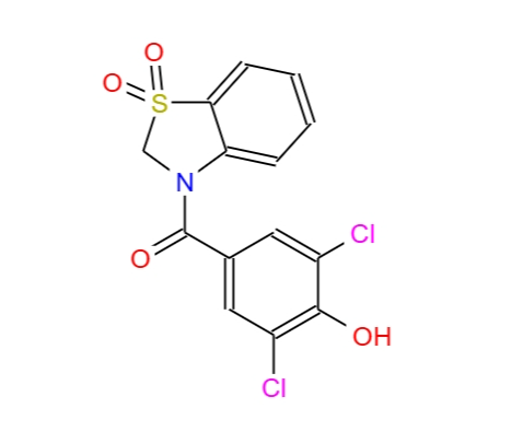 多替诺德3-(3,5-dichloro-4-hydroxybenzoyl)-1,1-dioxo-2,3-dihydro-1,3-benzothiazole