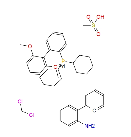1445085-82-4；甲磺酸(2-二环己基膦-2',6'-二甲氧基-1,1'-联苯基)(2'-氨基-1,1'-联苯-3-基)钯(II)