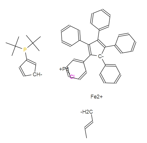 1252598-33-6；氯(巴豆基)[1,2,3,4,5-五苯基-1'-(二叔丁基膦基)二茂铁]钯(II)