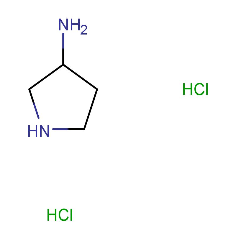 116183-81-4 (R)-(-)-3- 氨基吡咯烷二盐酸盐 结构式图片