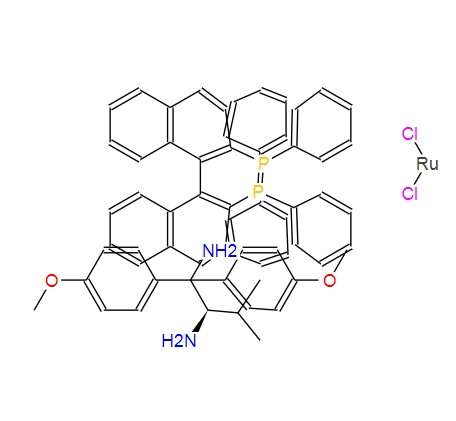 329735-86-6；二氯化[(R)-(+)-2,2-双(二苯基膦基)-1,1双萘基][(2R)()-1,1-双(4-甲氧苯基)-3-甲基-1,2-丁二胺]铷(Ⅱ)