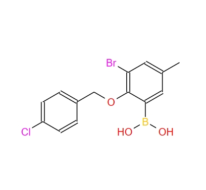 3-溴-2-(4′-氯苄氧基)-5-甲基苯基硼酸 849052-18-2