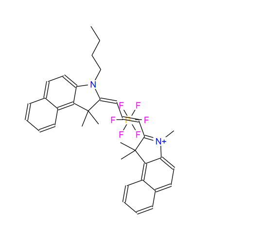 356062-62-9；2-[3-(3-丁基-1,3-二氢-1,1-二甲基-2H-苯并[E]吲哚-2-亚基)-1-丙烯-1-基]-1,1,3-三甲基-1H-苯并[E]吲哚六氟磷酸盐