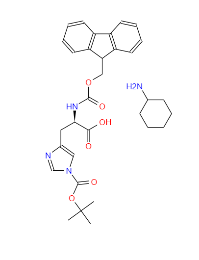 210755-31-0 (2R)-2-(芴甲氧羰基氨基)-3-[1-[(2-甲基丙烷-2-基)氧羰基]咪唑-4-基]丙酸环己胺盐