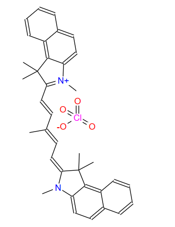 142315-00-2；2-[5-(1,3-二氫-1,1,3-三甲基-2H-苯並[E]吲哚-2-亞基)-3-甲基-1,3-戊二烯-1-基]-1,1,3-三甲基-1H-苯並[E]吲哚過氯酸鹽