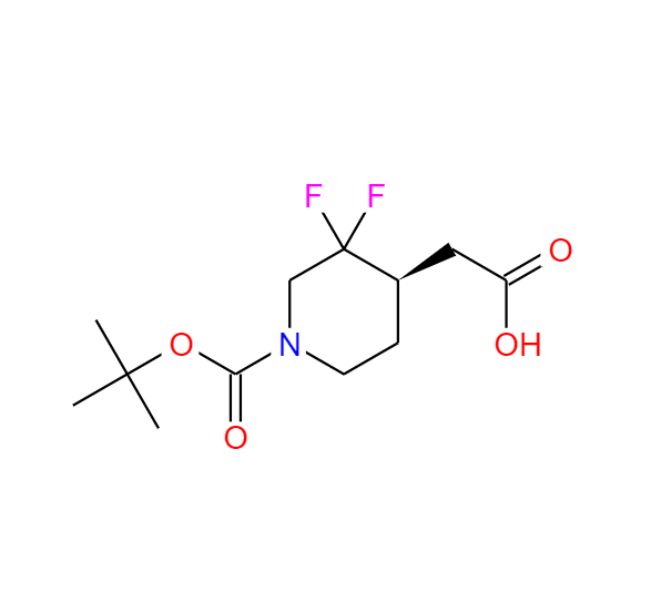(R)-2-(1-(叔丁氧羰基)-3,3-二氟哌啶-4-基)乙酸