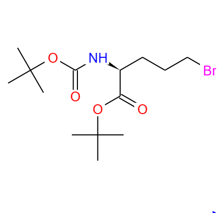 91229-86-6；5-溴-N-叔丁氧羰基-L-正缬氨酸叔丁酯；5-Bromo-N-[(tert-butoxy)carbonyl]-L-norvaline tert-butyl ester