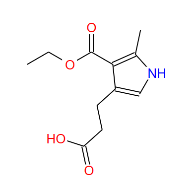 38664-16-3；3-(4-(乙氧基羰基)-5-甲基-1H-吡咯-3-基)丙酸；4-(2-CARBOXY-ETHYL)-2-METHYL-1H-PYRROLE-3-CARBOXYLIC ACID ETHYL ESTER