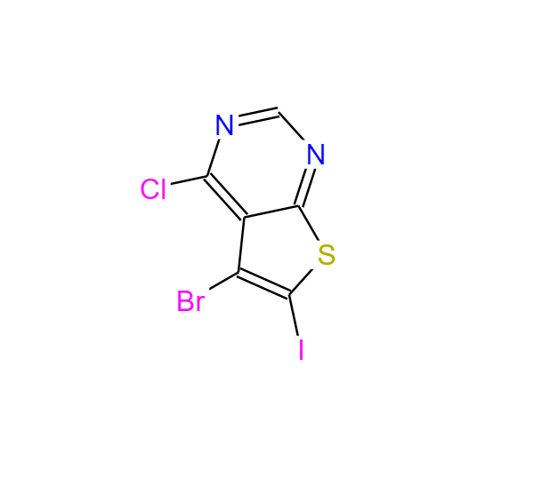 5-溴-4-氯-6-碘代噻吩并[2,3-D]嘧啶