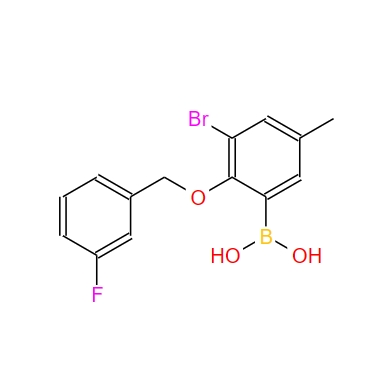 3-溴-2-(3′-氟苯氧基)-5-甲基苯基硼酸 849062-40-4