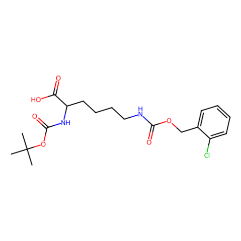 aladdin 阿拉丁 B116713 N-叔丁氧羰基-N'-(2-氯苄氧羰基)-L-赖氨酸 54613-99-9 98%