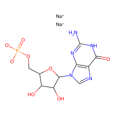 aladdin 阿拉丁 G112861 鸟苷-5′-单磷酸 二钠盐 水合物 5550-12-9 98%