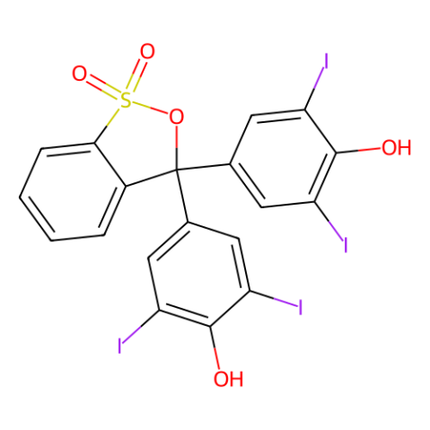 aladdin 阿拉丁 T162317 3',3'',5',5''-四碘酚磺酞 4430-24-4 >80.0%(HPLC)