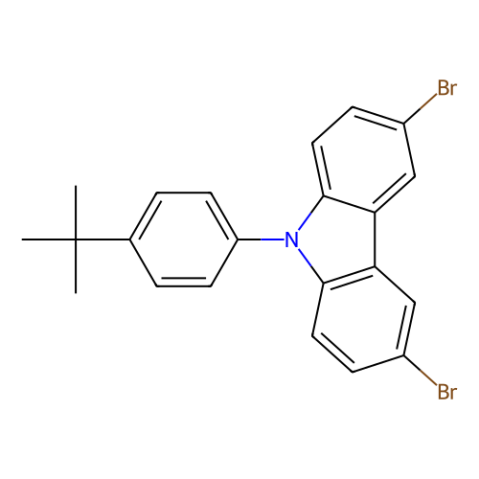 aladdin 阿拉丁 D154438 3,6-二溴-9-(4-叔丁基苯基)-9H-咔唑 741293-42-5 98%