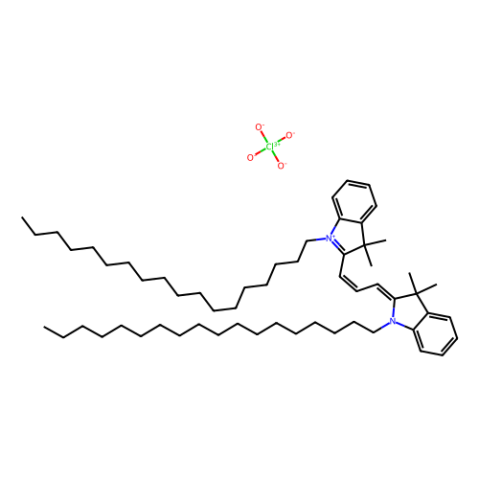 aladdin 阿拉丁 D131225 1,1'-双十八烷基-3,3,3',3'-四甲基吲哚菁高氯酸盐(DiI) 41085-99-8 ≥98.0%,用于荧光分析