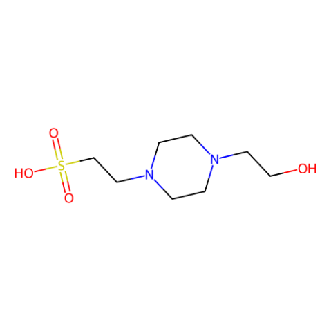 aladdin 阿拉丁 H109407 N-2-羟乙基哌嗪-N'-2-乙磺酸(HEPES) 7365-45-9 ≥99.5%(T)