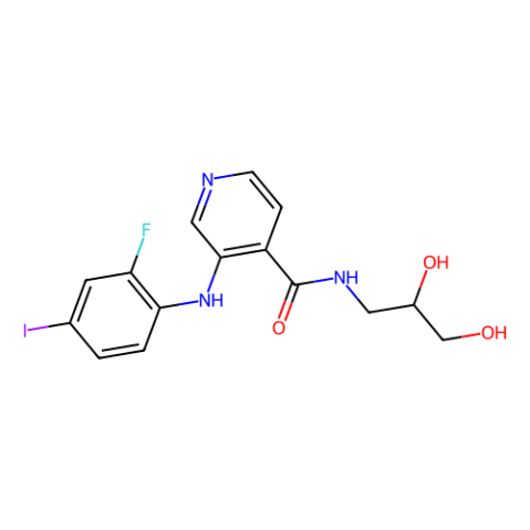 aladdin 阿拉丁 A125227 N-[(2S)-2,3-二羟基丙基]-3-[(2-氟-4-碘苯基)氨基]-4-吡啶甲酰胺 1236699-92-5 ≥98%