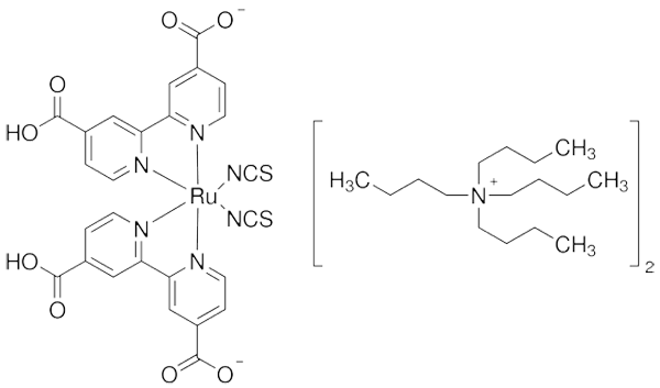 aladdin 阿拉丁 B132959 二-四丁铵顺式-双(异硫氰基)双(2,2′-联吡啶-4,4′-二羧基)钌(II) 207347-46-4 90%（HPLC）