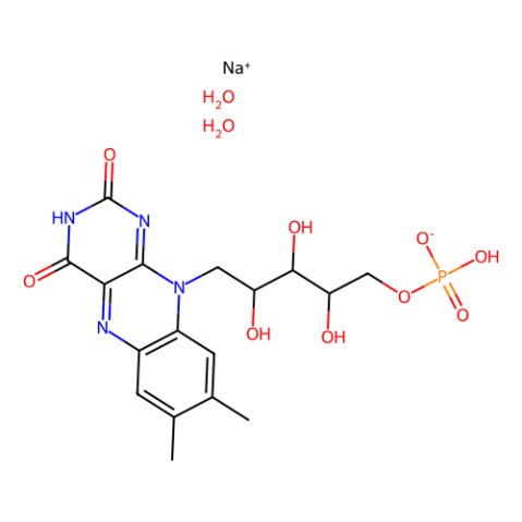 aladdin 阿拉丁 F107158 核黄素-5′-磷酸钠盐水合物 6184-17-4 73-79%