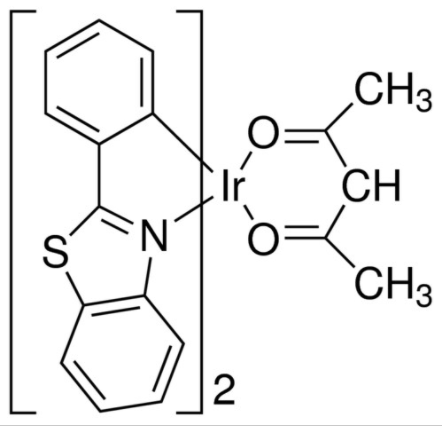 aladdin 阿拉丁 B293091 乙酰丙酮酸二(2-苯基苯并噻唑-C2,N)合铱(III) 337526-88-2 98%