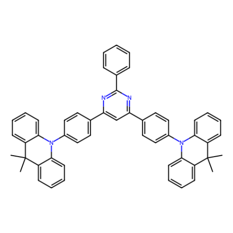 aladdin 阿拉丁 P293041 2-苯基-4,6-双[4-(9,9-二甲基-9,10-二氢吖啶)苯基]嘧啶 1870041-75-0 98%，Sublimed