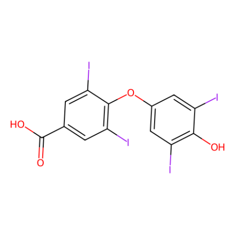 aladdin 阿拉丁 T343438 4-(4-羟基-3,5-二碘苯氧基)-3,5-二碘苯甲酸 2055-97-2 98%