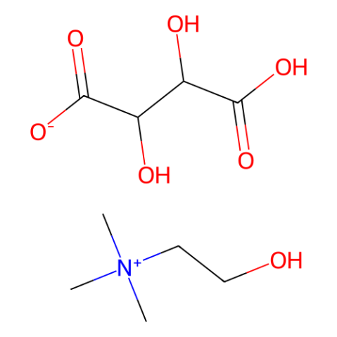 aladdin 阿拉丁 C113873 L-(+)-酒石酸氢胆碱 87-67-2 98%,含二氧化硅稳定剂