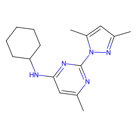 aladdin 阿拉丁 N136726 N-环己基-N-[2-(3,5-二甲基吡唑-1-基)-6-甲基嘧啶-4-基]胺(CyPPA) 73029-73-9 ≥98% (HPLC)