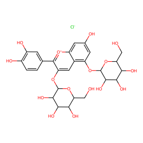aladdin 阿拉丁 C135603 氯化失车菊素-3,5-O-双葡萄糖苷 2611-67-8 ≥90%